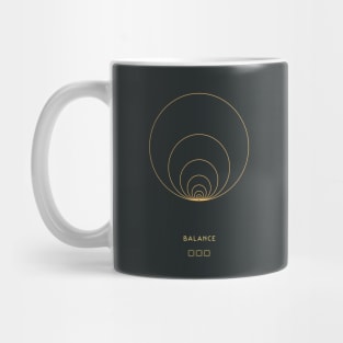 Balanced Concentric Circles: Fibonacci Golden Ratio Element Mug